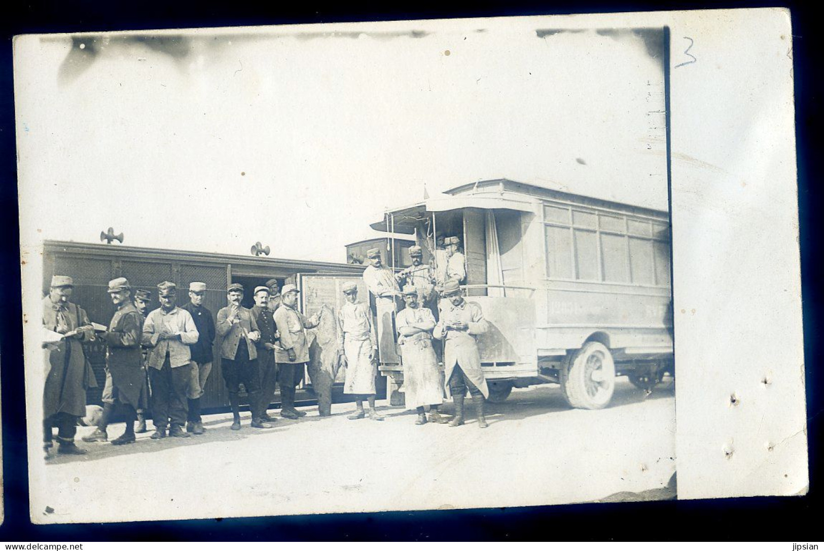 Cpa Carte Photo Militaria Camion Train   STEP198 - Guerra 1914-18