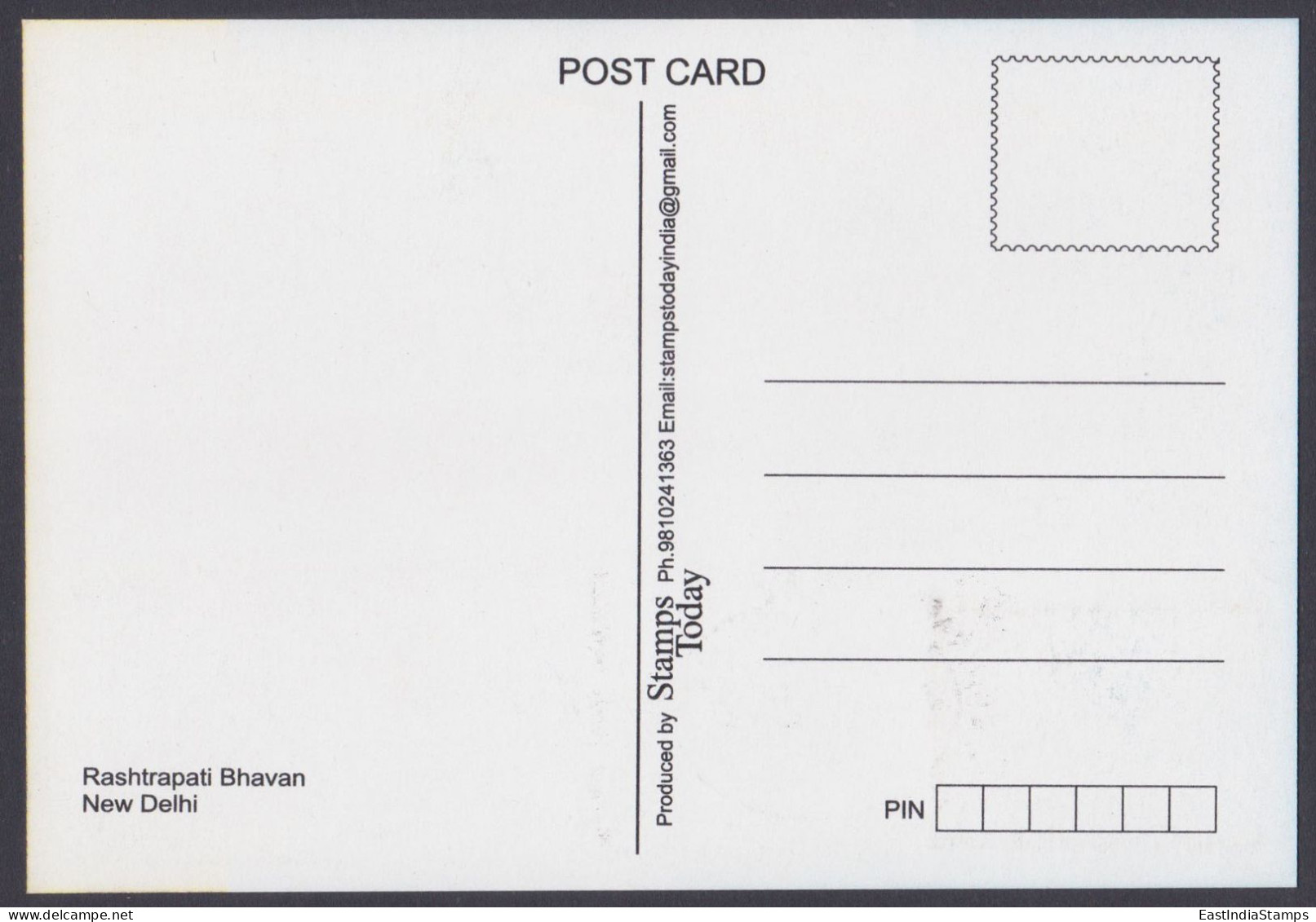 Inde India 2011 Maximum Max Card Rashtrapati Bhavan, Presidential Palace, British Architecture - Storia Postale