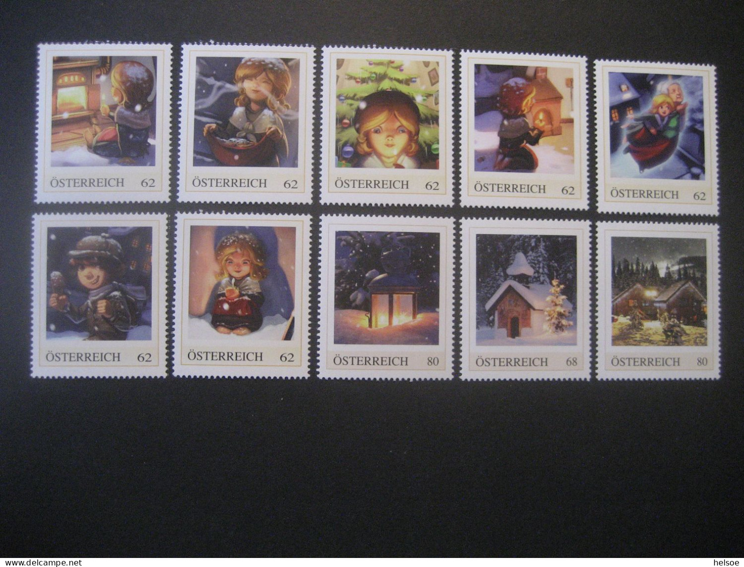 Österreich- PM Weihnachtsmarken Ungebraucht - Timbres Personnalisés