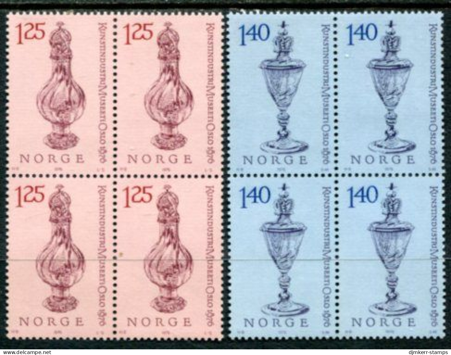 NORWAY 1976 Museum Centenary Blocks Of 4 MNH / **.  Michel 722-23 - Nuevos