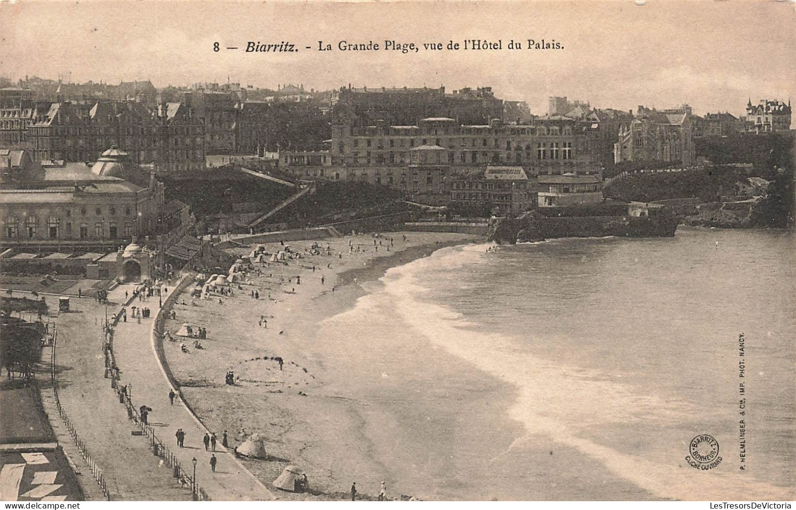 FRANCE - Biarritz - La Grande Plage - Vue De L'hôtel Du Palais - Carte Postale Ancienne - Biarritz