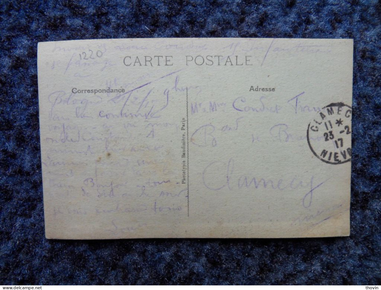 KB11/1220-Bologne Port Du Canal Péniche 1917 - Other & Unclassified