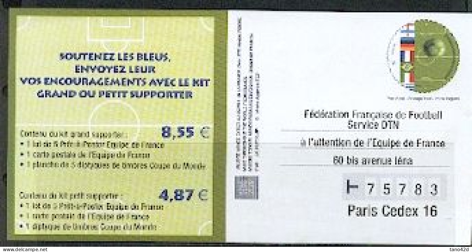 PAP FOOTBALL 2002 NON EMIS TTB ET RR - Prêts-à-poster:Stamped On Demand & Semi-official Overprinting (1995-...)