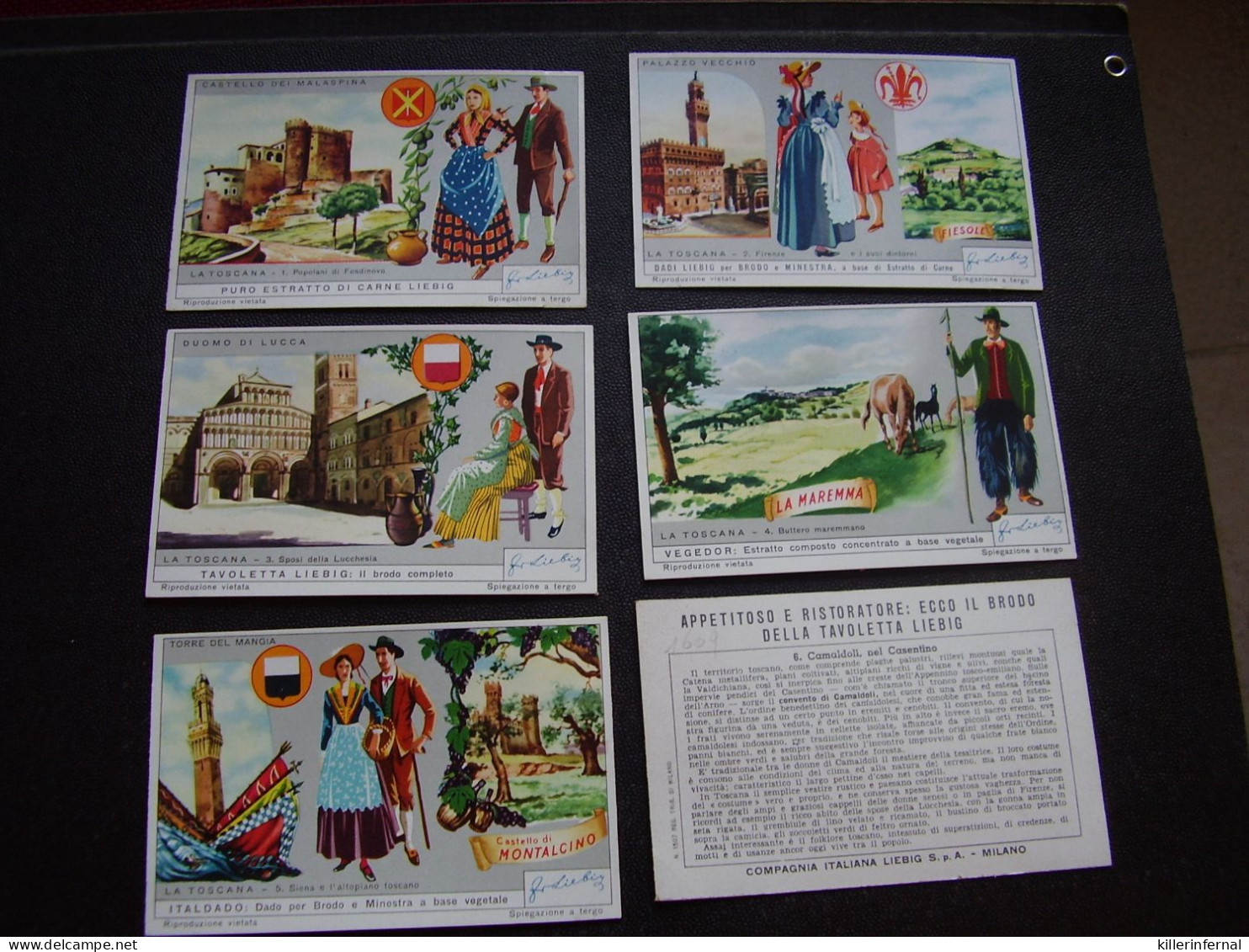 Original Old Cards Chromos Liebig S 1609 IT Toscane Complet - Liebig