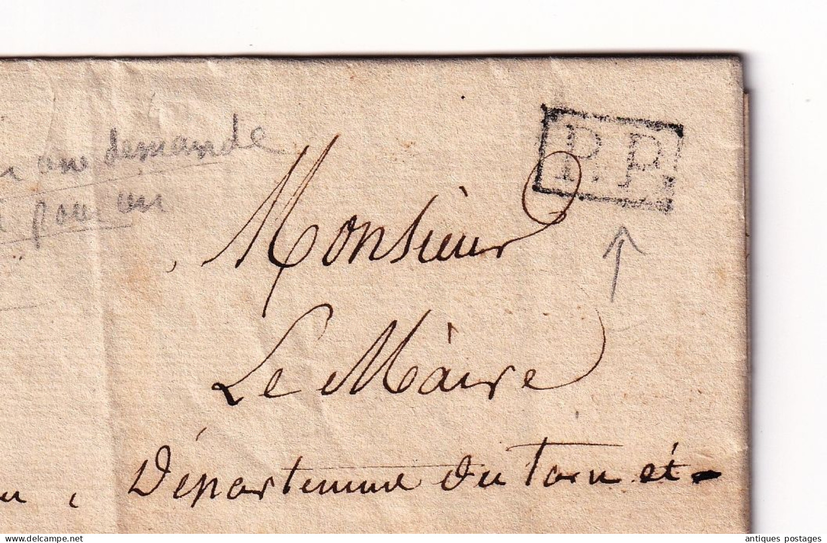 Lettre 1833 Port Payé Avec Correspondance Langon Gironde Maire Verdun Sur Garonne Facteur - 1801-1848: Précurseurs XIX