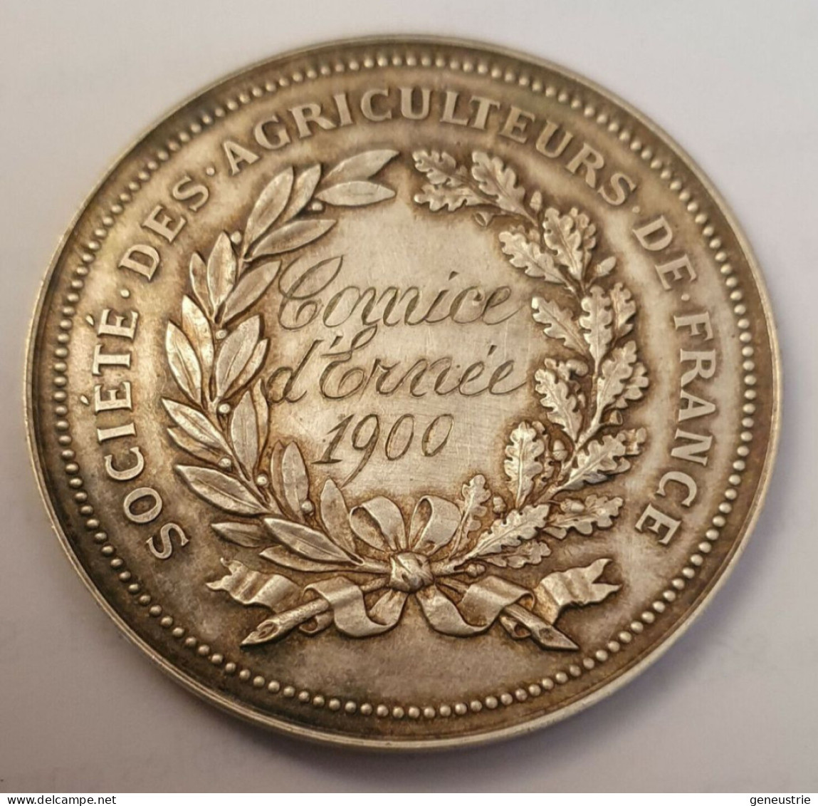 Magnifique Médaille Argent 1900 - Récompense Agriculture Comice D'Ernée (Mayenne) - Firma's