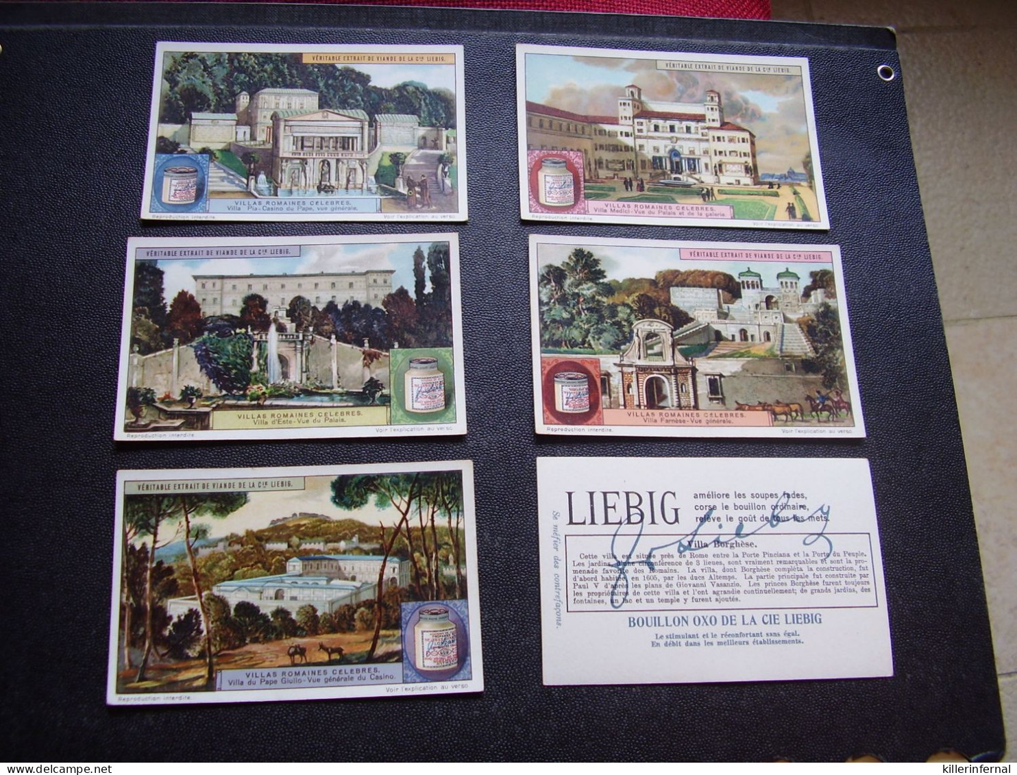 Original Old Cards Chromos Liebig S 1153 Villas Romaines Célèbres Complet - Liebig