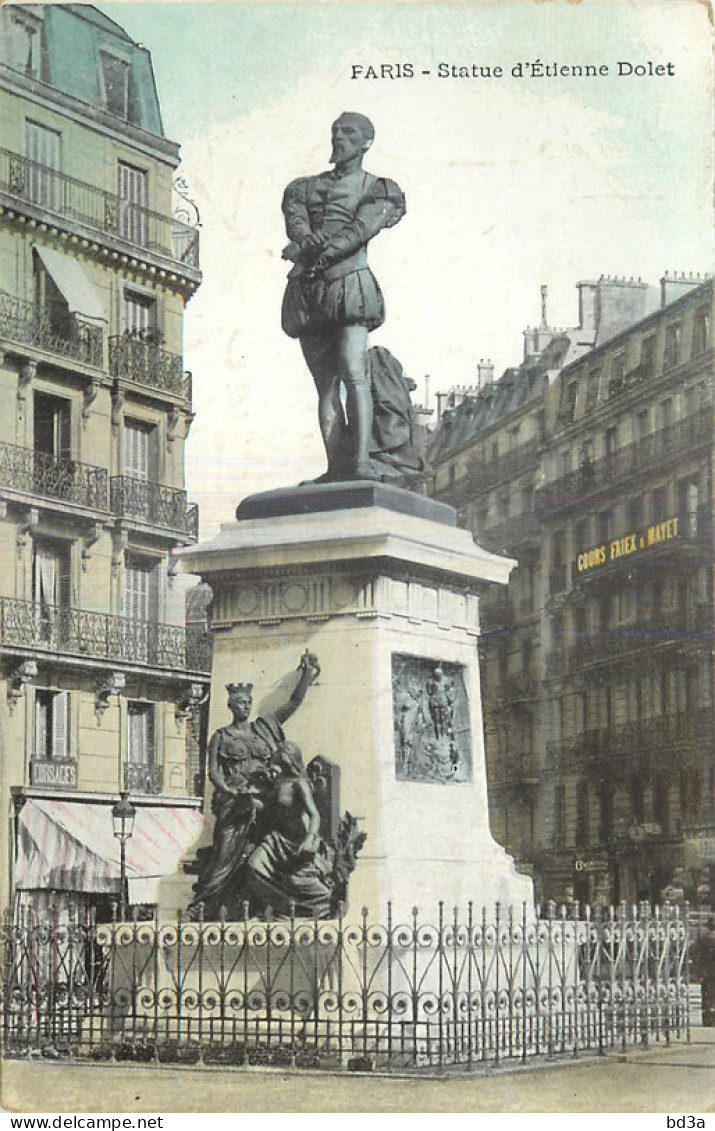 75 - PARIS - STATUE D'ETIENNE DOLET - Distrito: 05