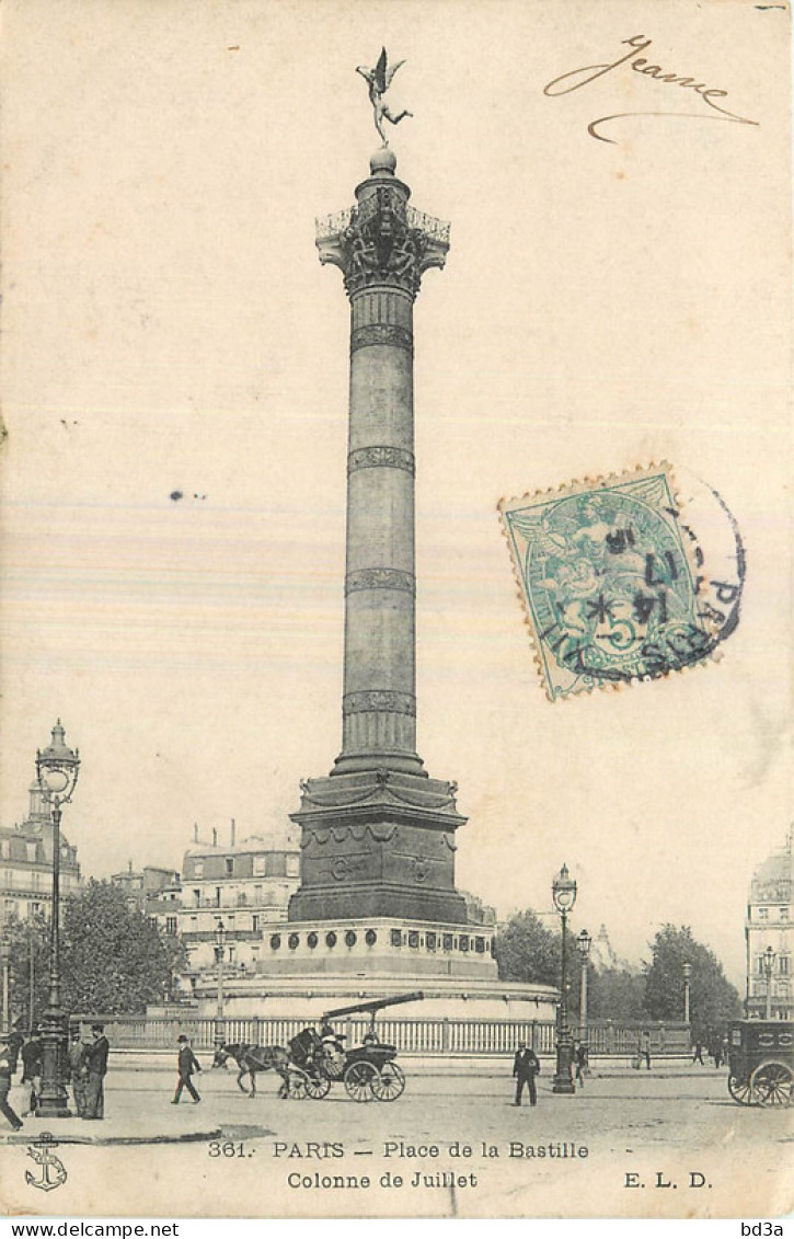 75 - PARIS - PLACE DE LA BASTILLE - Distrito: 11