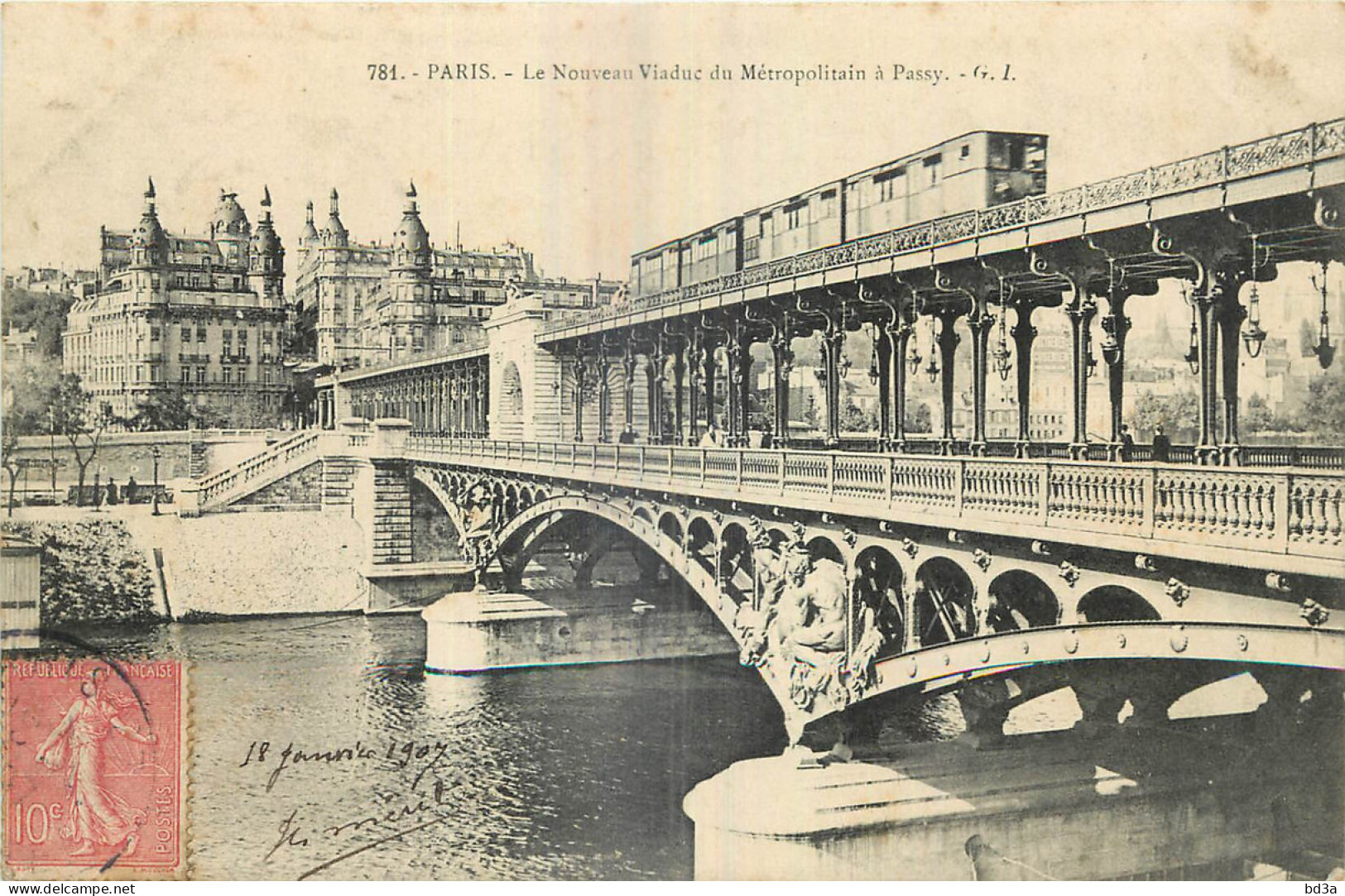 75 - PARIS - NOUVEAU VIADUC DU METROPOLITAIN A PASSY - Métro Parisien, Gares