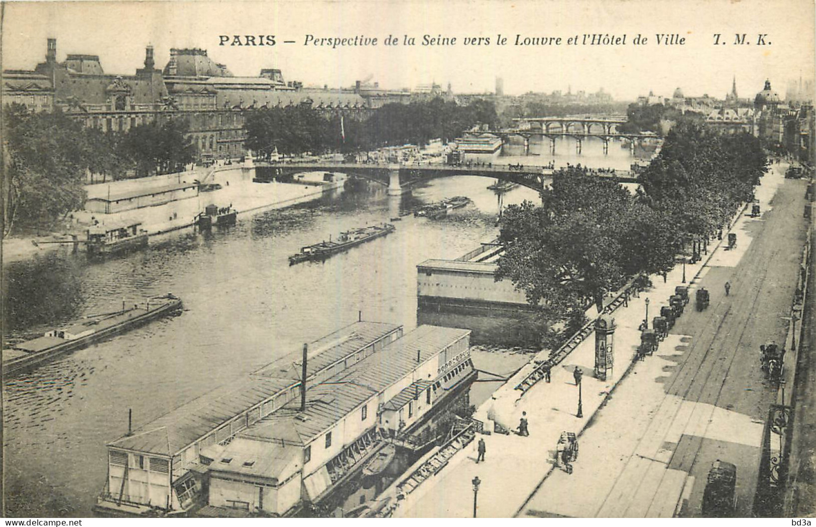75 - PARIS - PERSPECTIVE DE LA SEINE VERS LE LOUVRE - Mehransichten, Panoramakarten