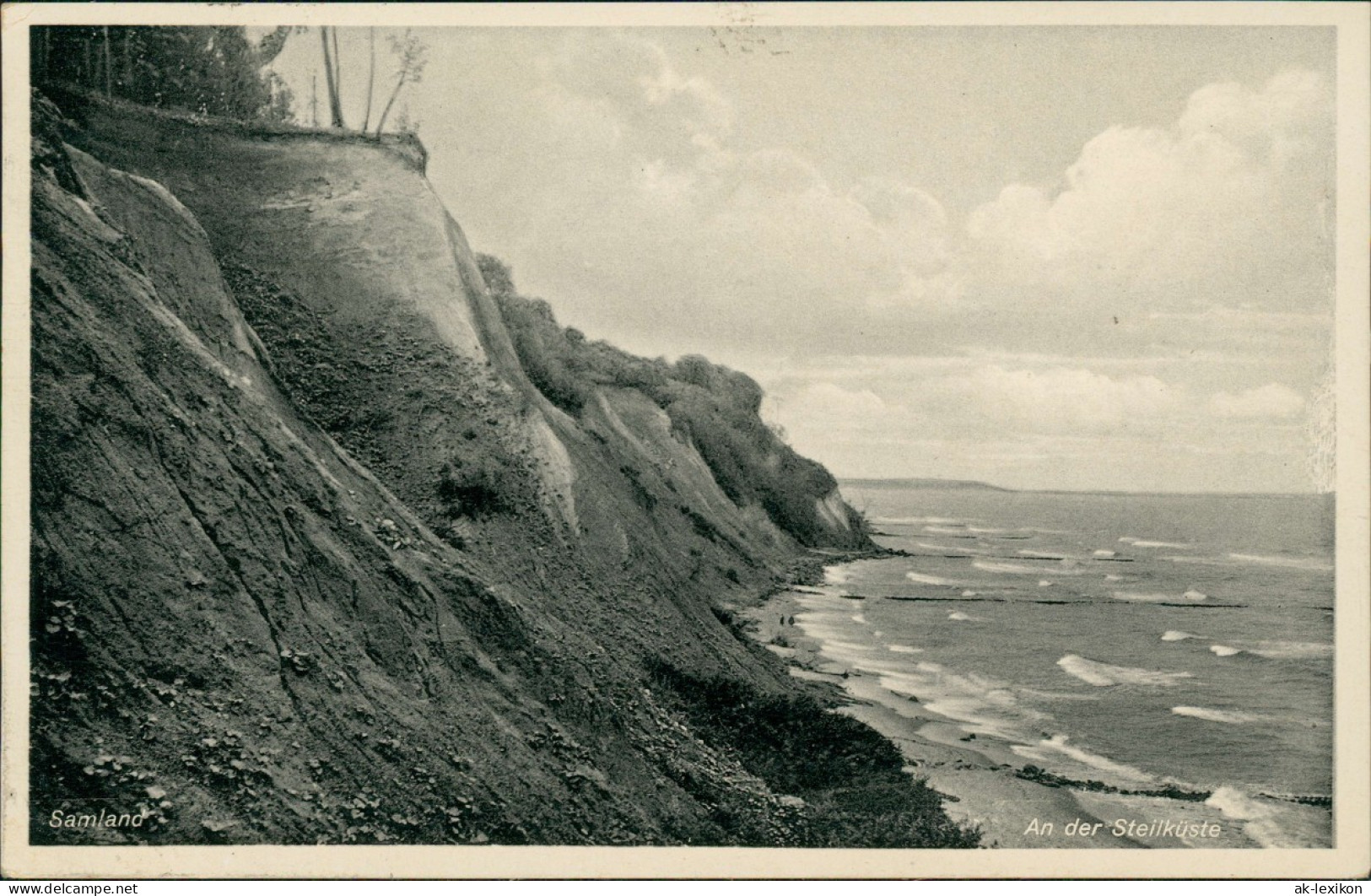 Postcard Kleinkuhren (Samland) Steilküste Samland Ostpreußen 1936 - Ostpreussen