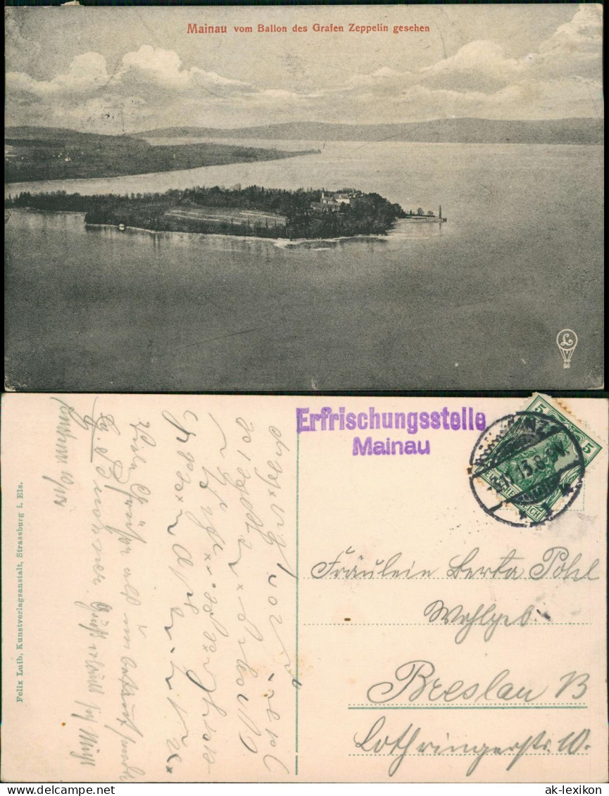 Ansichtskarte Konstanz Vom Ballon Des Grafen Zeppelin Gesehen Luftbild 1913 - Konstanz