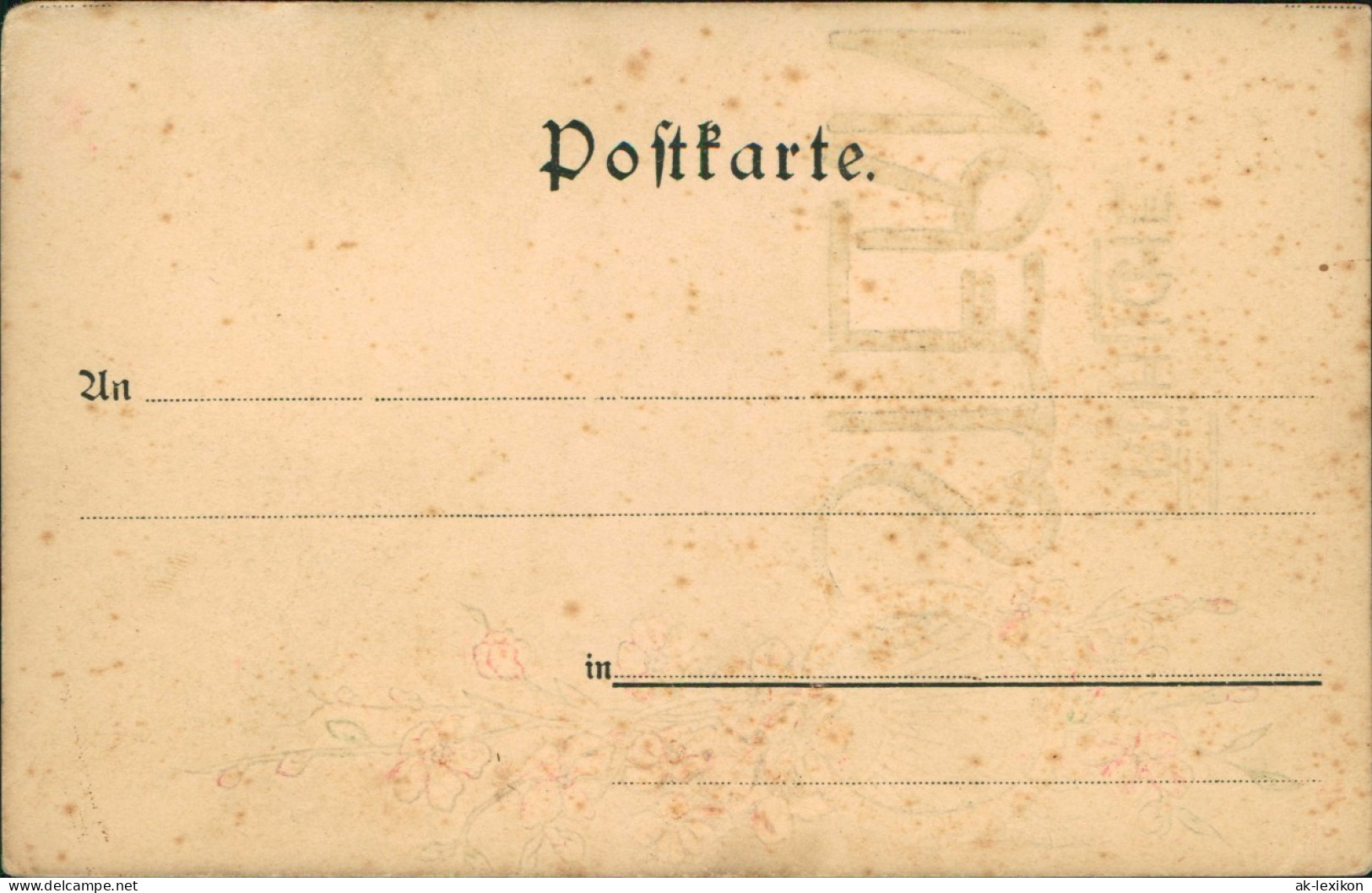 Glückwunsch Ostern / Eastern Goldschrift Mohnblumen Jugendstil 1908 Prägekarte - Other & Unclassified