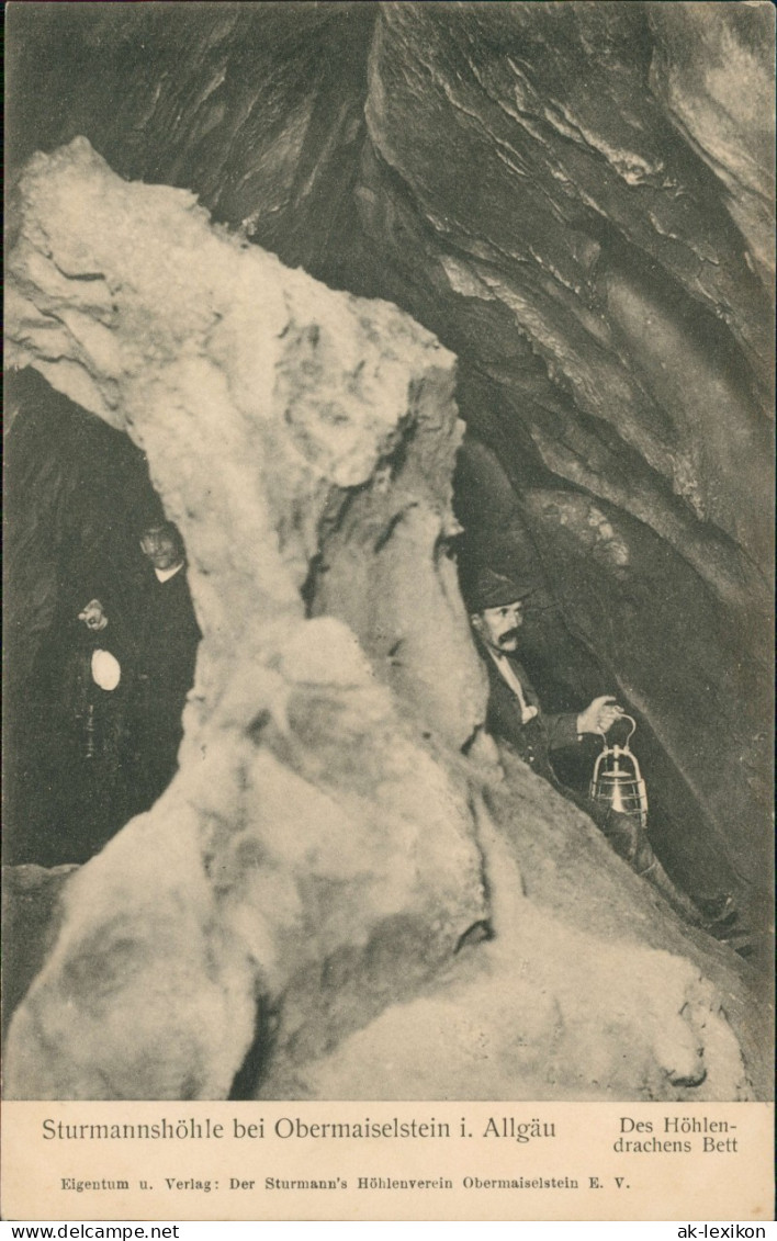 Obermaiselstein (Oberallgäu) Sturmannshöhle Des Höhlendrachensbett Wanderer 1906 - Sonstige & Ohne Zuordnung