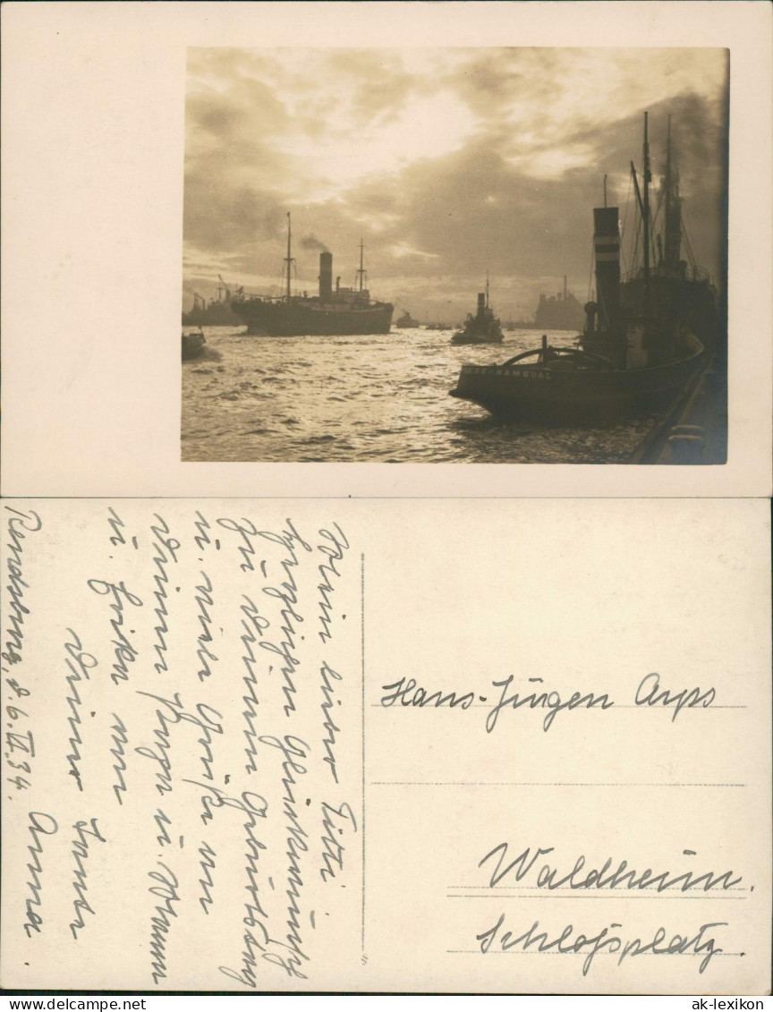 Ansichtskarte Hamburg Hafen Kehrwiederspitze Dampfer 1916 - Other & Unclassified