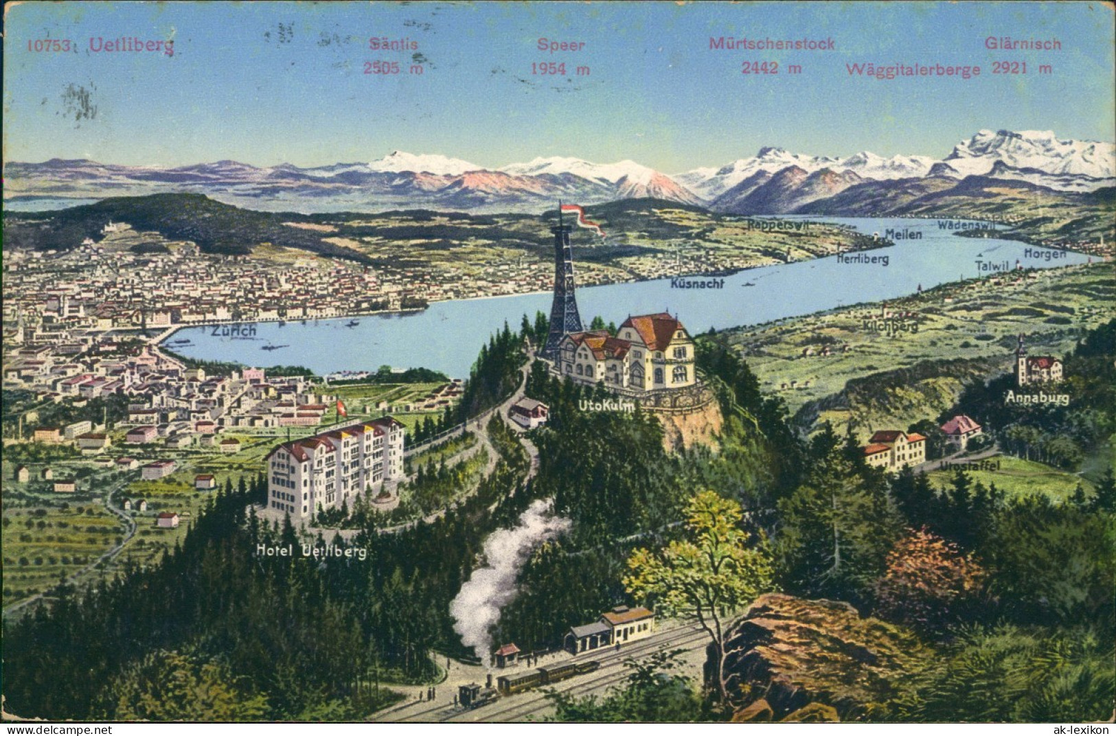 Ansichtskarte Zürich Uetliberg - Künstlerkarte 1912 - Autres & Non Classés