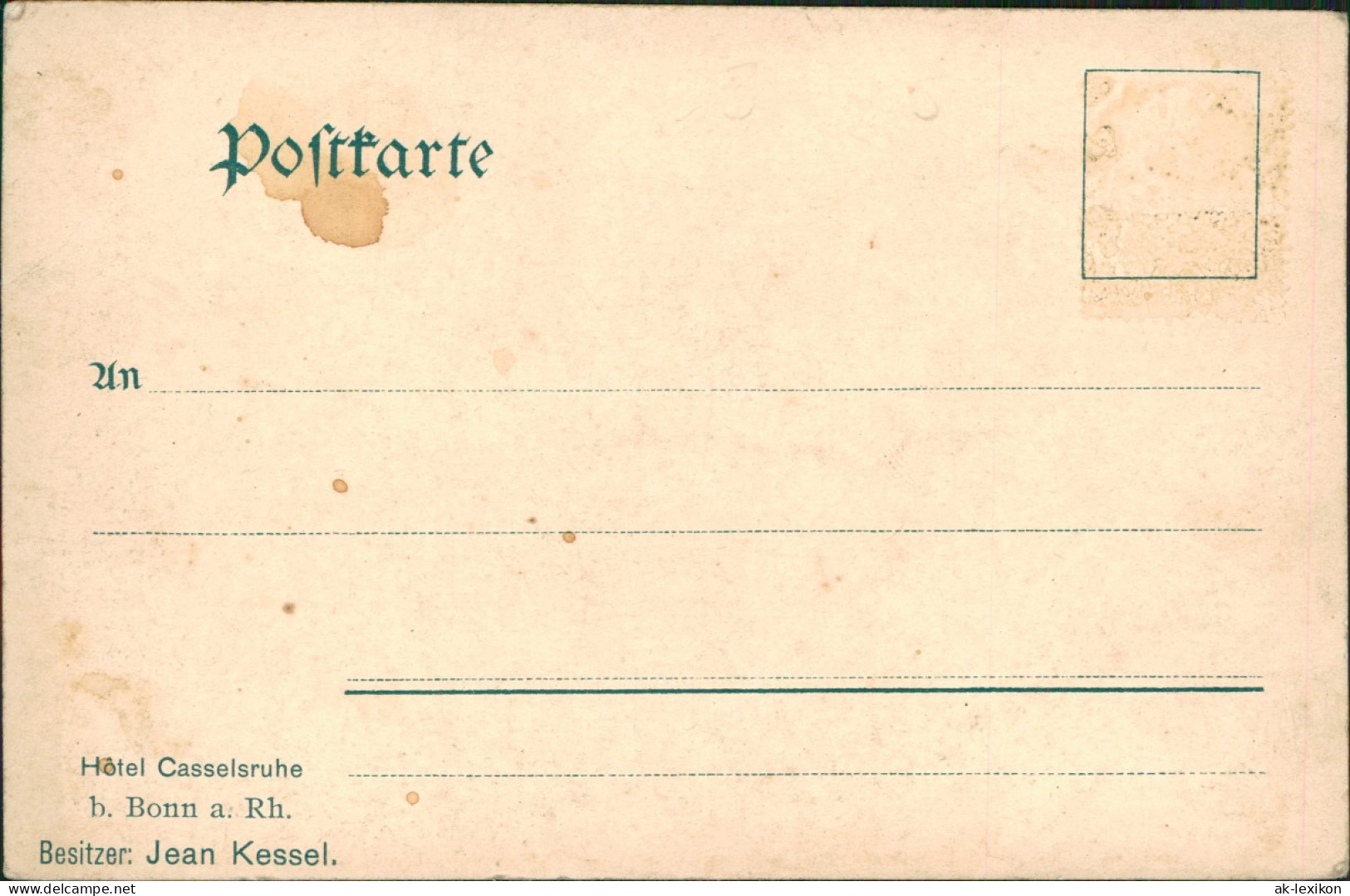 Ansichtskarte Bad Godesberg-Bonn Künstlerkarte Casselruhe 1900 - Bonn