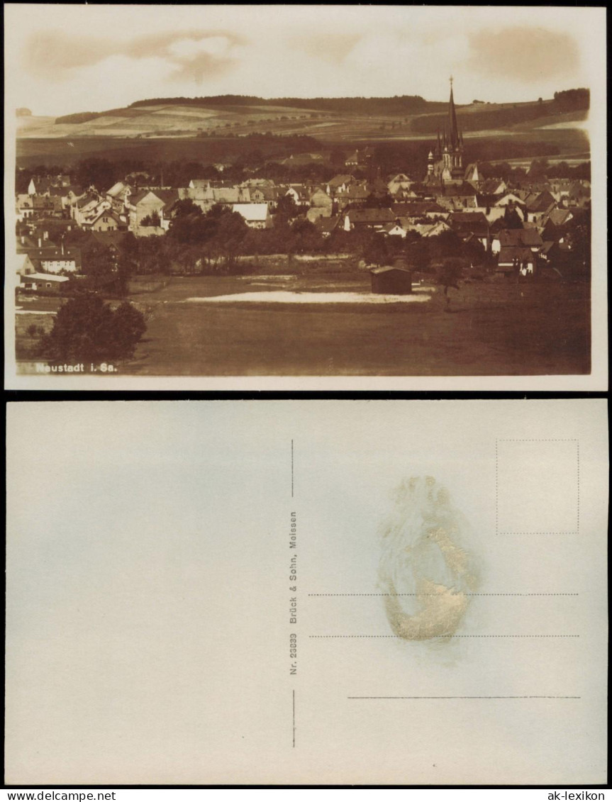 Ansichtskarte Neustadt (Sachsen) Panorama Ansicht 1928 - Neustadt