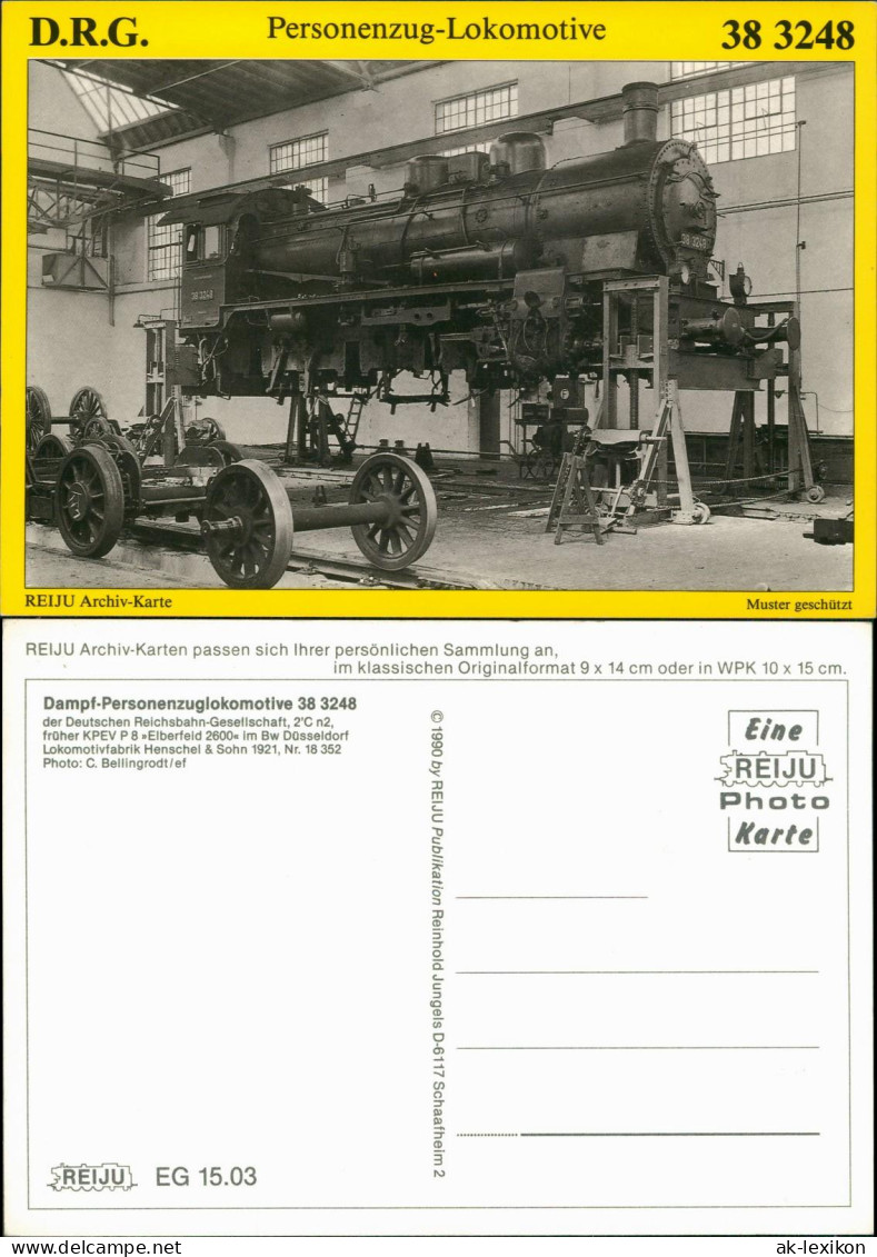 Dampf-Personenzuglokomotive 38 3248 Verkehr/KFZ - Eisenbahn/Zug/Lokomotive 1990 - Trains