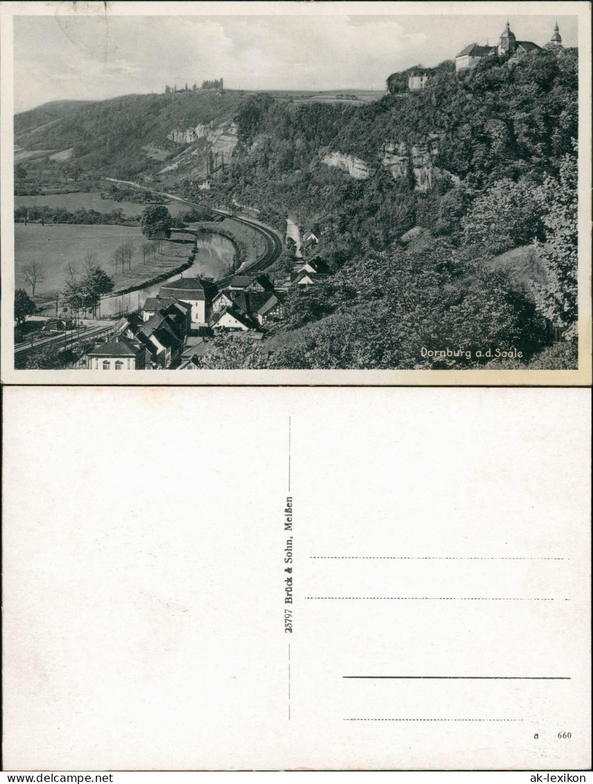 Ansichtskarte Dornburg-Camburg Stadt Und Bahnstrecke 1922 - Sonstige & Ohne Zuordnung