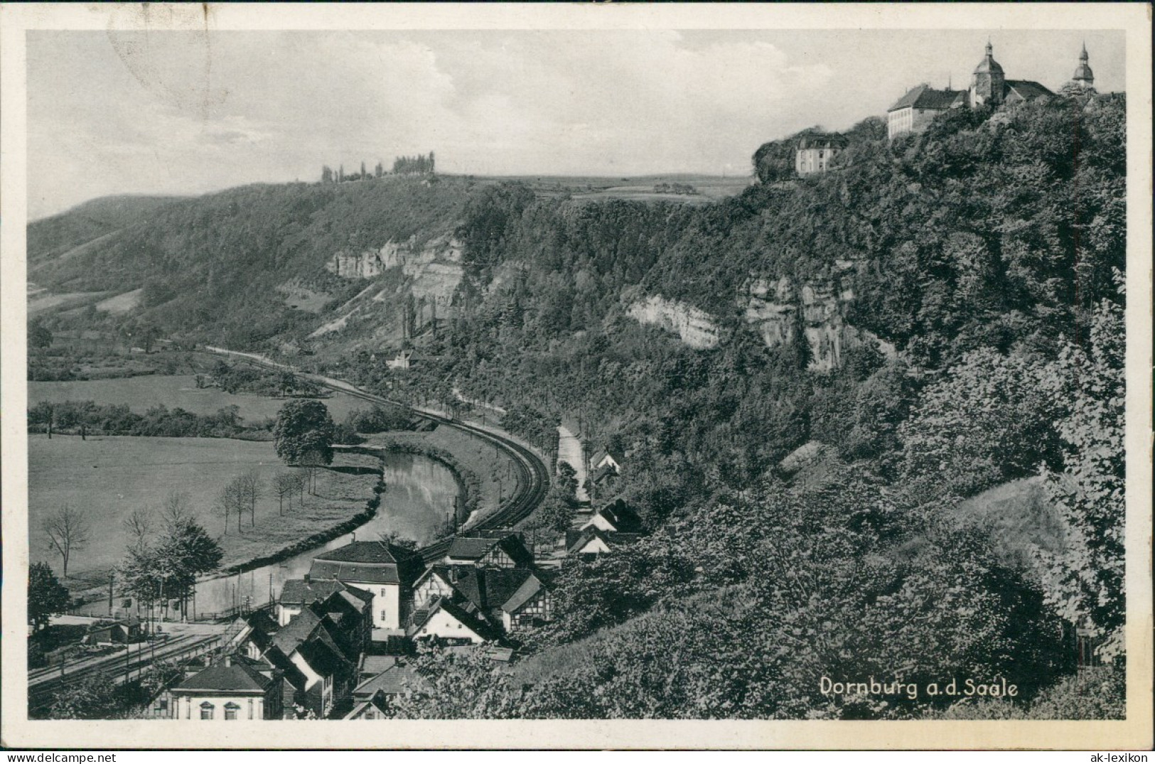 Ansichtskarte Dornburg-Camburg Stadt Und Bahnstrecke 1922 - Altri & Non Classificati