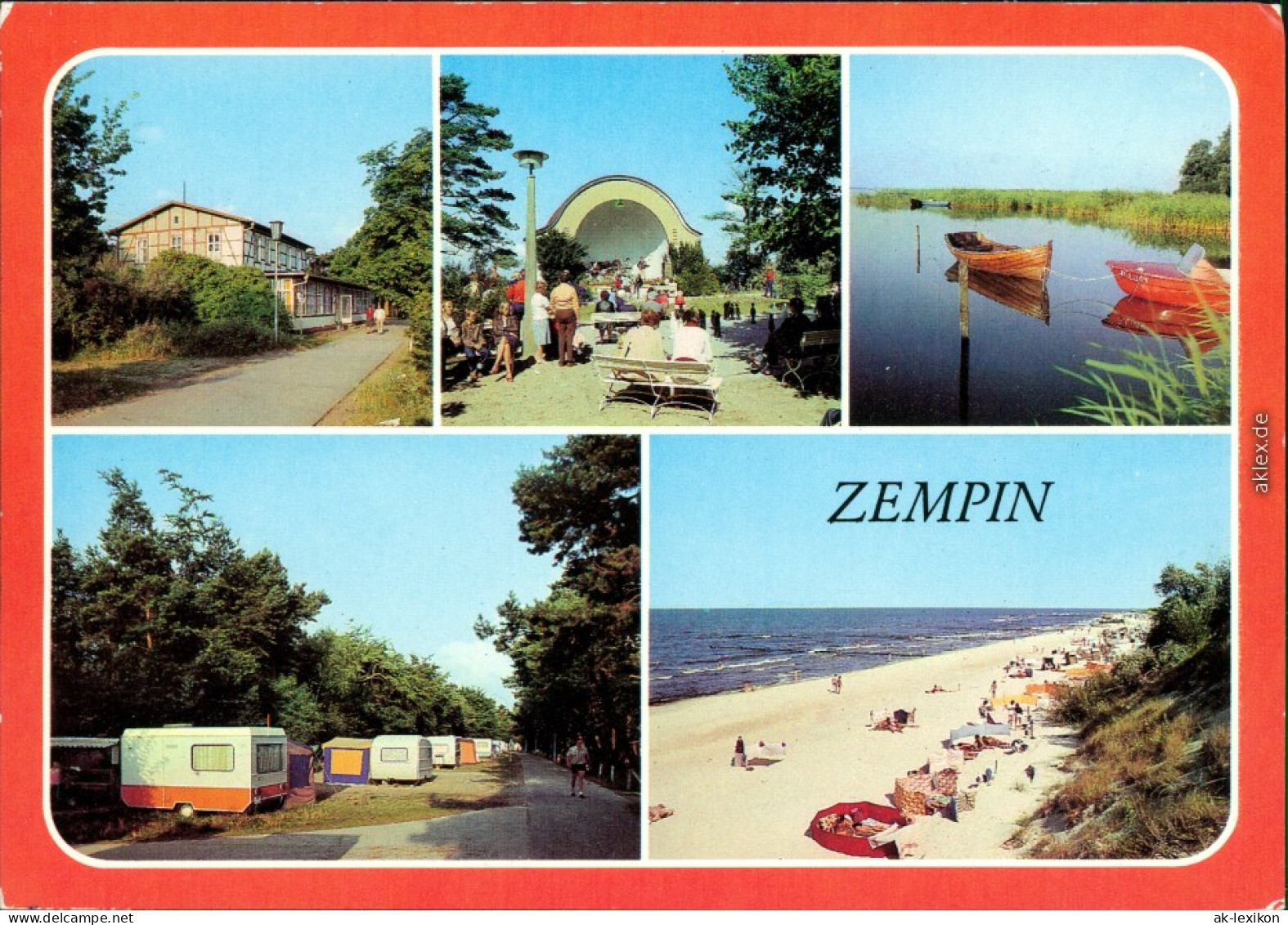 Zempin FDGB-Erholungsheim "Frieden", Kurplatz Mit     Campingplatz  1985 - Autres & Non Classés