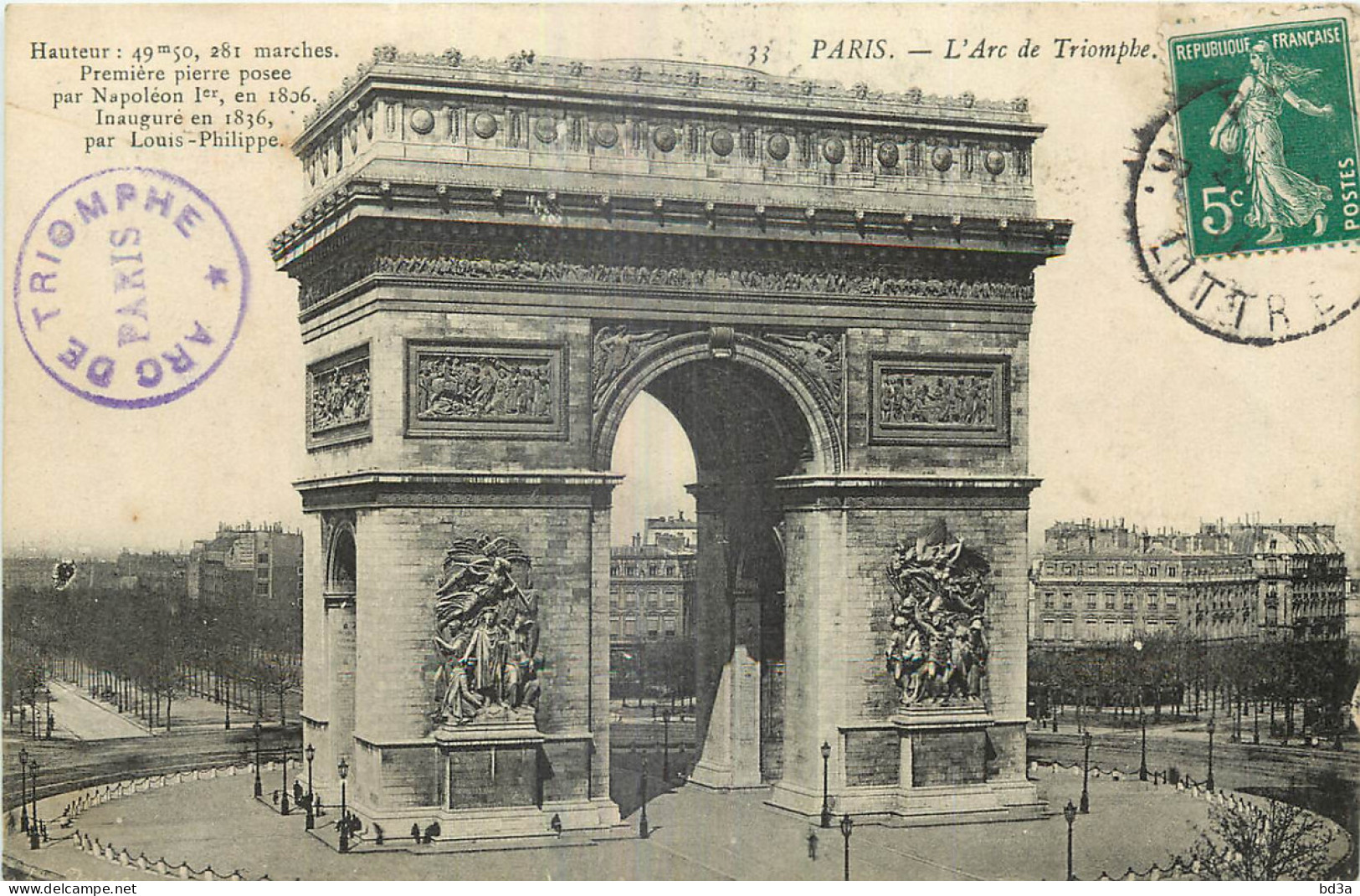 75 - PARIS - ARC DE TRIOMPHE - Triumphbogen