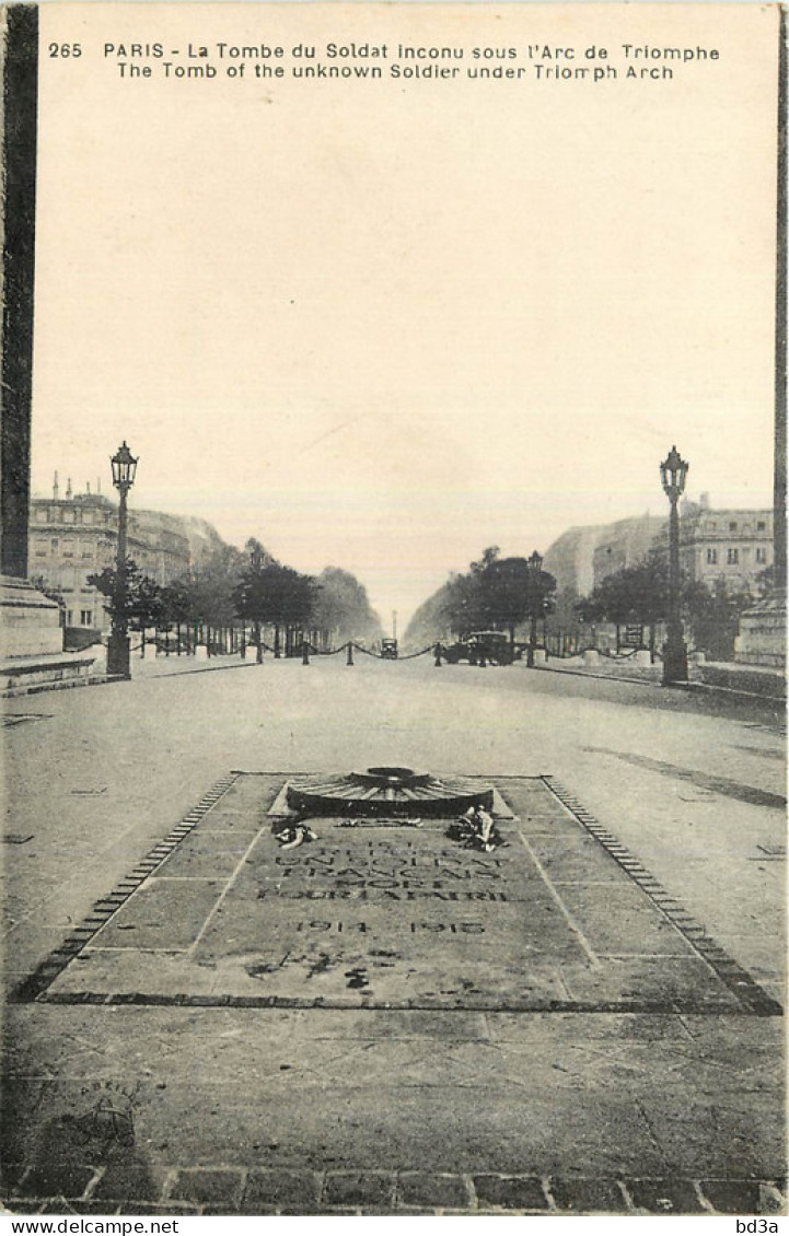 75 - PARIS - ARC DE TRIOMPHE - TOMBE DU SOLDAT INCONNU - Triumphbogen