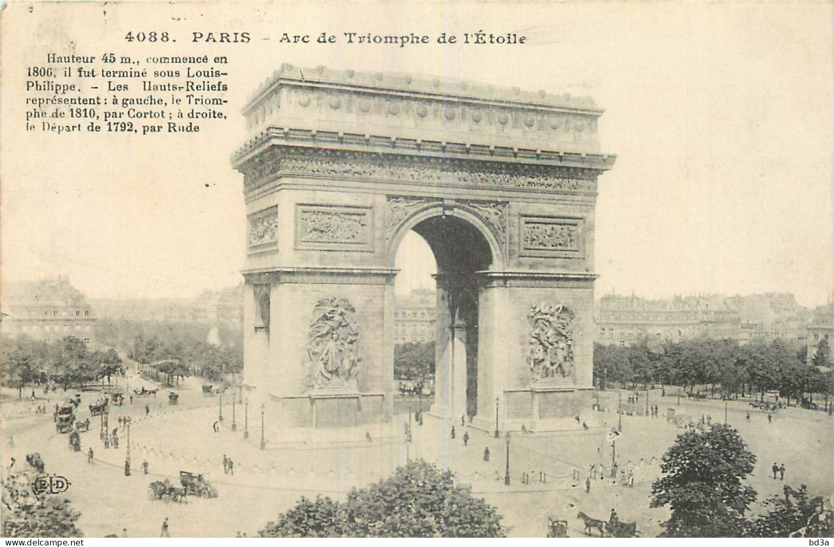 75 - PARIS - ARC DE TRIOMPHE - Triumphbogen