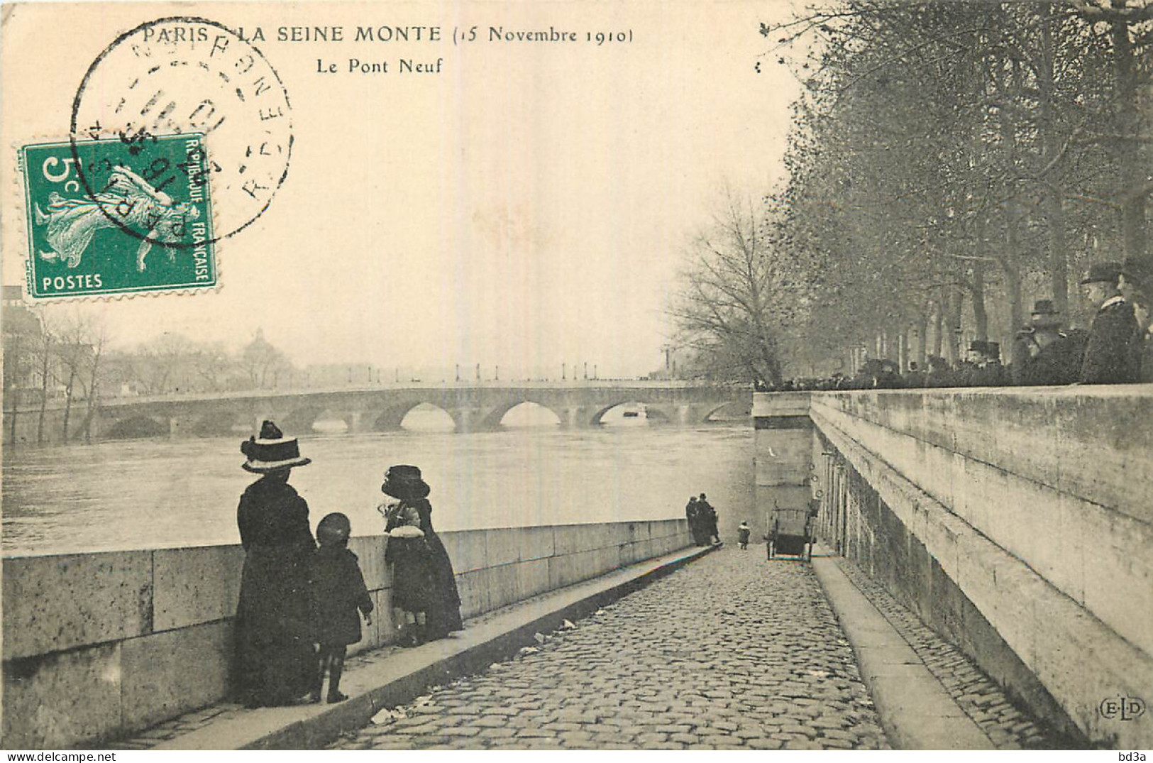 75 - PARIS - LA SEINE MONTE - LE PONT NEUF - Überschwemmung 1910