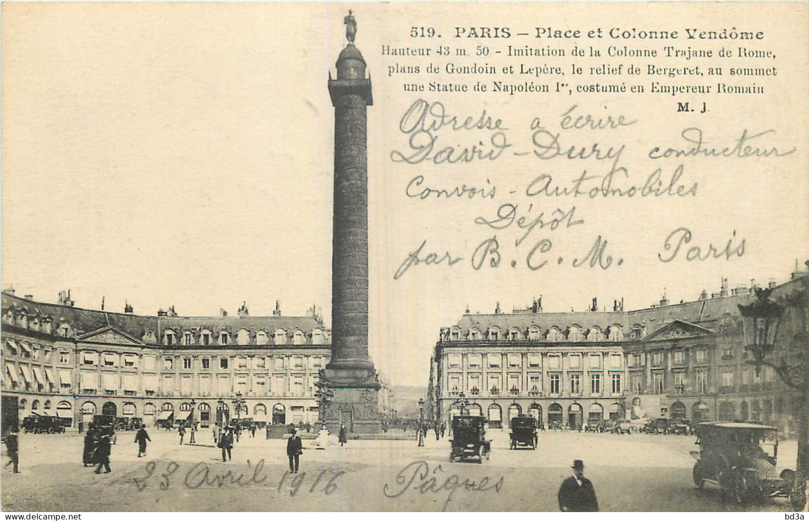 75 - PARIS - PLACE ET COLONNE VENDOME - Autres Monuments, édifices