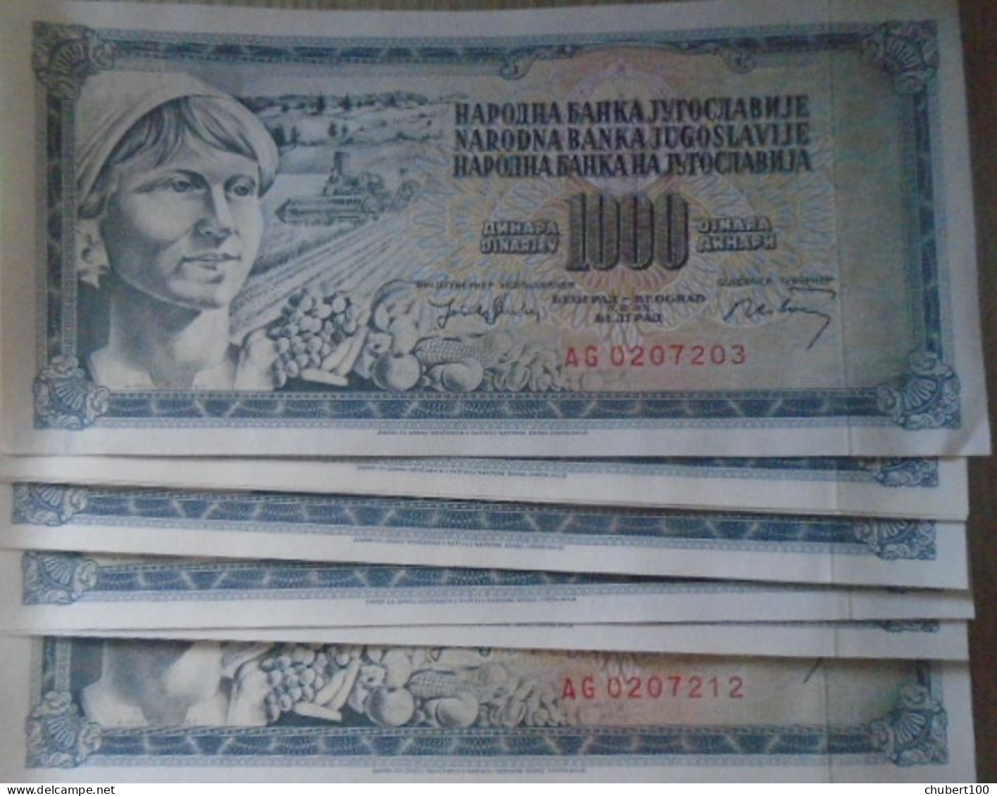 YUGOSLAVIA,  P 86 ,  1000 Dinara , 1974, UNC  Neuf, 10 X - Joegoslavië