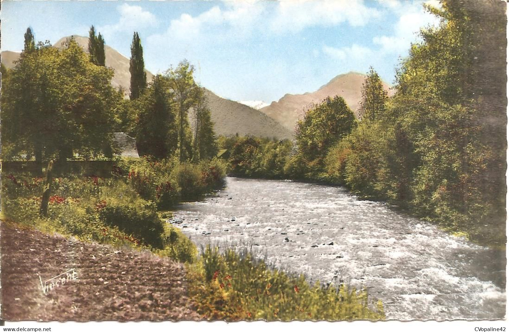 ARTHEZ-D'ASSON (64) L'Ouzom , Le Mont Bula (1582 M) . Le Mont Dragon (1716 M) . Au Fond , Le Gabizos (2684 M) CPSM  PF - Autres & Non Classés