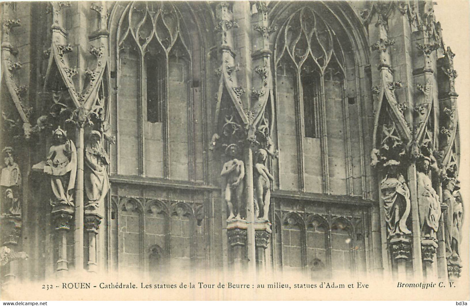 76 - ROUEN - CATHEDRALE - STATUES ADAM ET EVE - Rouen