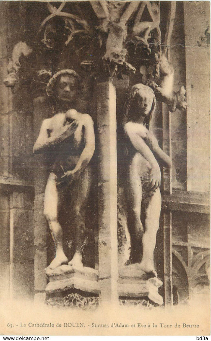 76 - ROUEN - ADAM ET EVE A LA TOUR DE BEURRE - Rouen