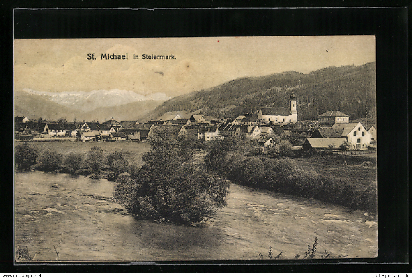 AK St. Michael In Steiermark, Ortsansicht Mit Kirche  - Altri & Non Classificati