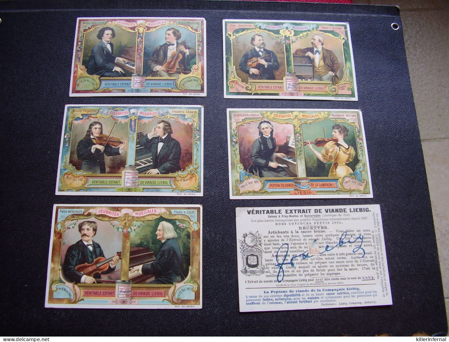 Original Old Cards Chromos Liebig S 596 Célébrités Musicales Complet - Liebig