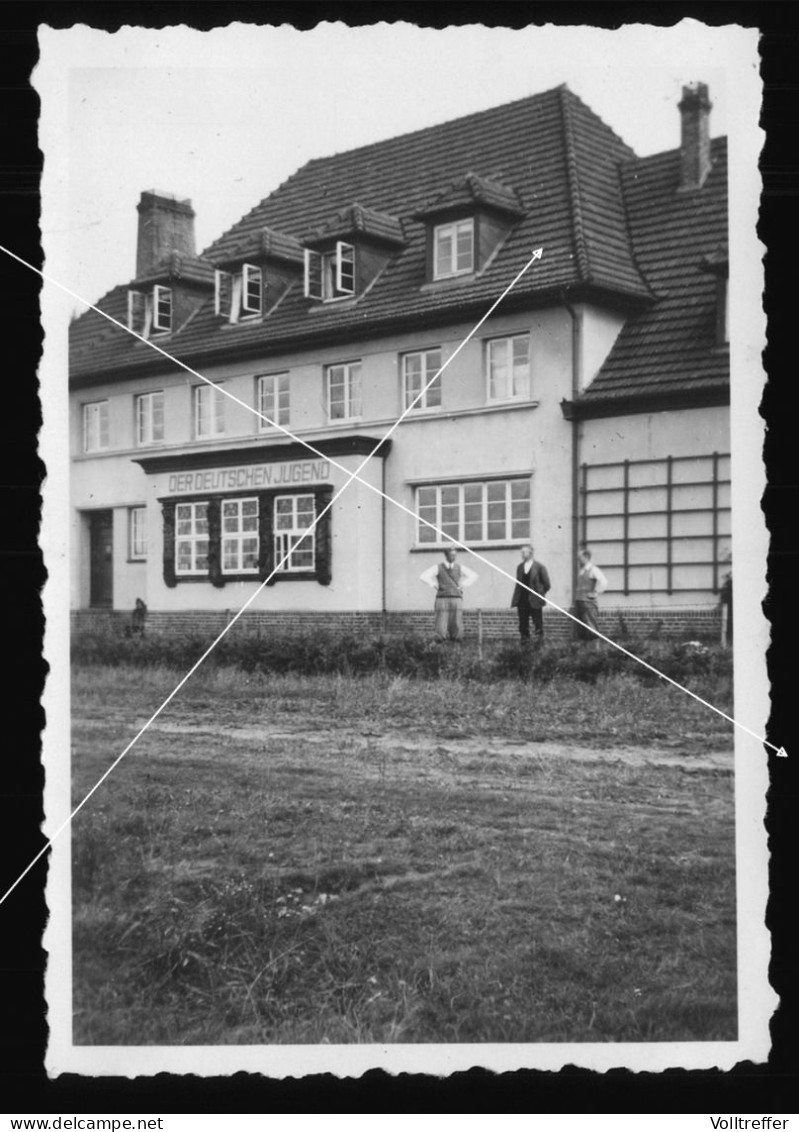 Orig. Foto 1933 Syke Kreis Hoya Bei Diepholz, Oskar-Heidrich Jugendherberge, Aufschrift "Der Deutschen Jugend" - Diepholz