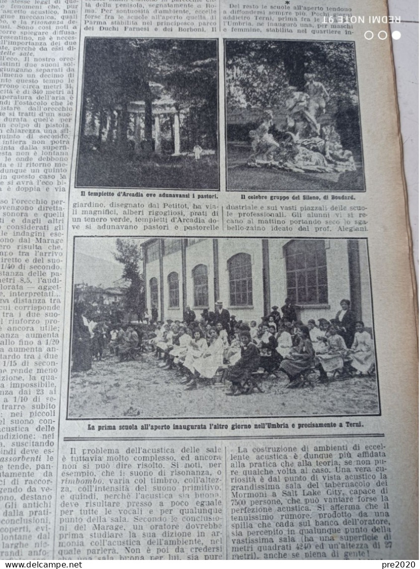 LA DOMENICA DEL CORRIERE 1913 ACQUEDOTTO DI IMOLA TERNI - Sonstige & Ohne Zuordnung