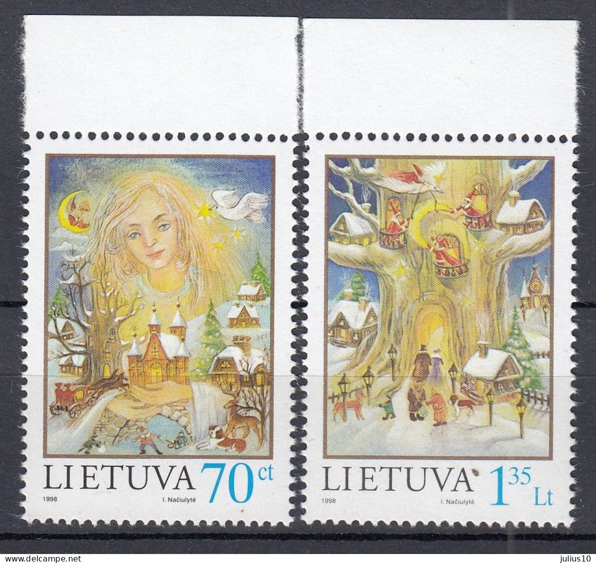 LITHUANIA 1998 Christmas MNH(**) Mi 680-681 #Lt1091 - Litauen