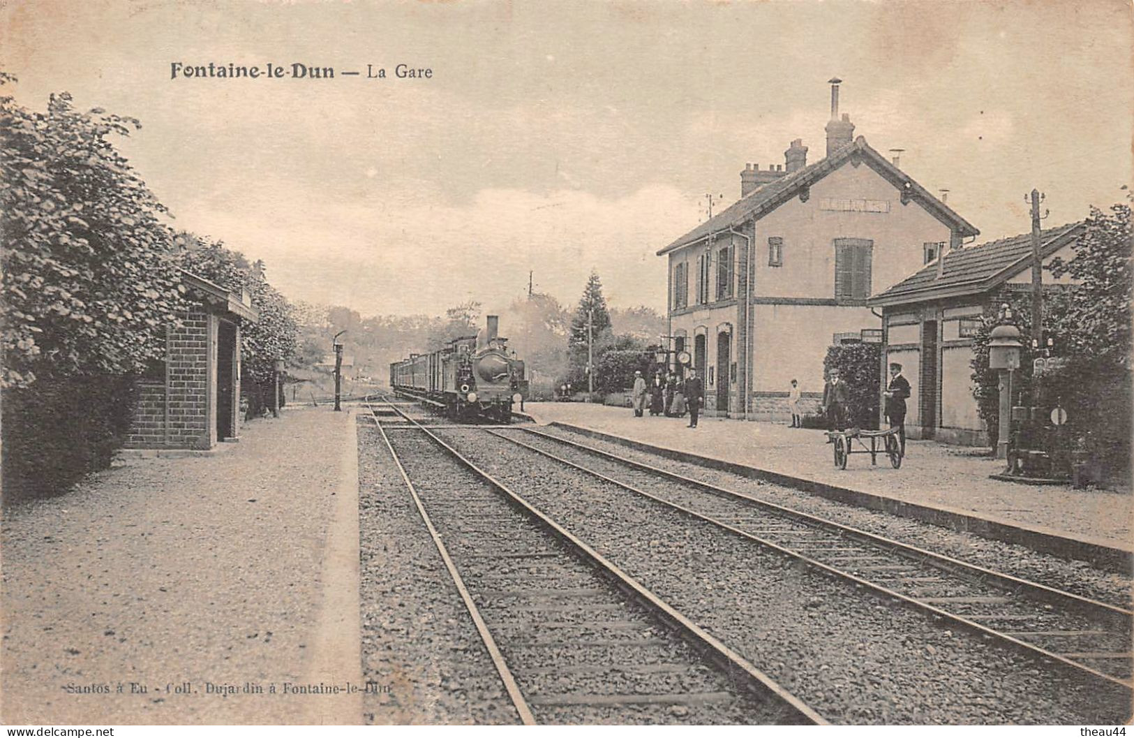 ¤¤  -   FONTAINE-le-DUN    -   La Gare   -  Train, Chemin De Fer         -  ¤¤ - Fontaine Le Dun