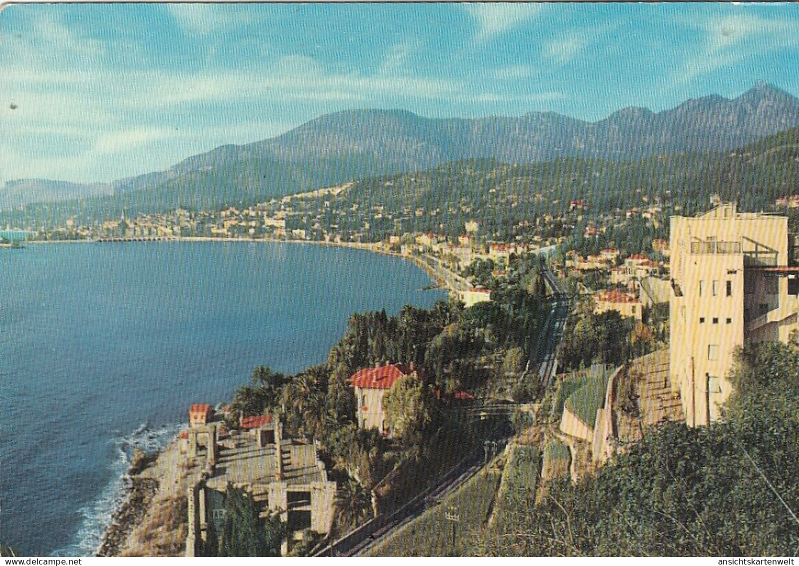 Grimaldi, Riviera Dei Fiori, Mentone Visto Dal Confine Italo-Francese Ngl #G5159 - Sonstige & Ohne Zuordnung