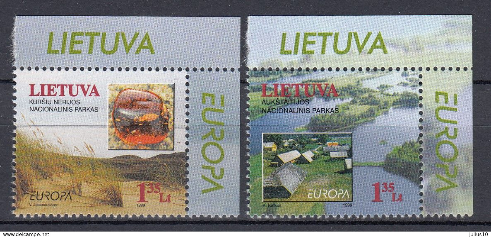 LITHUANIA 1999 Europa Amber Lakes MNH(**) Mi 693-694 #Lt1093 - Litauen