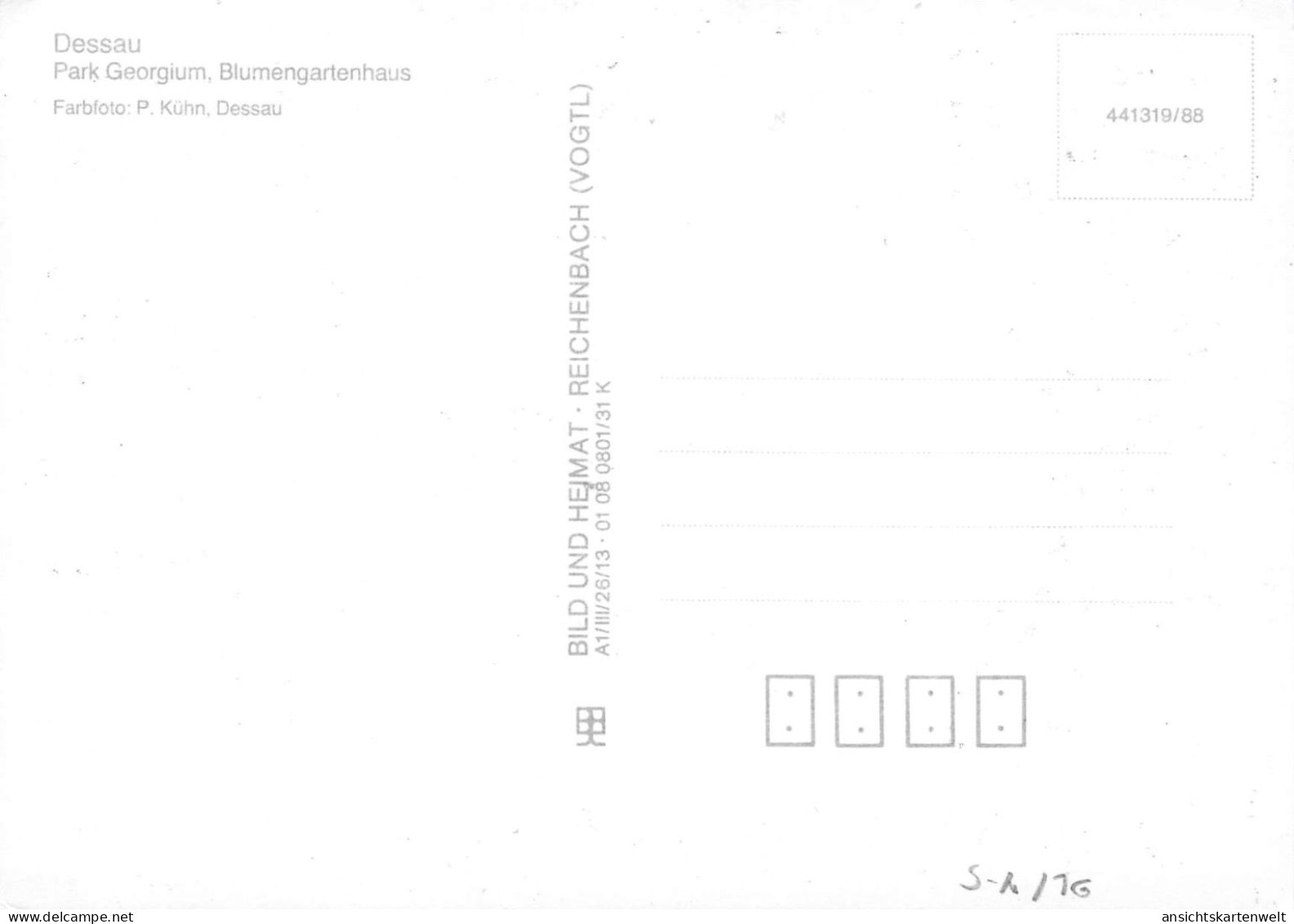 Dessau Park Georgium Blumengartenhaus Ngl #171.856 - Autres & Non Classés