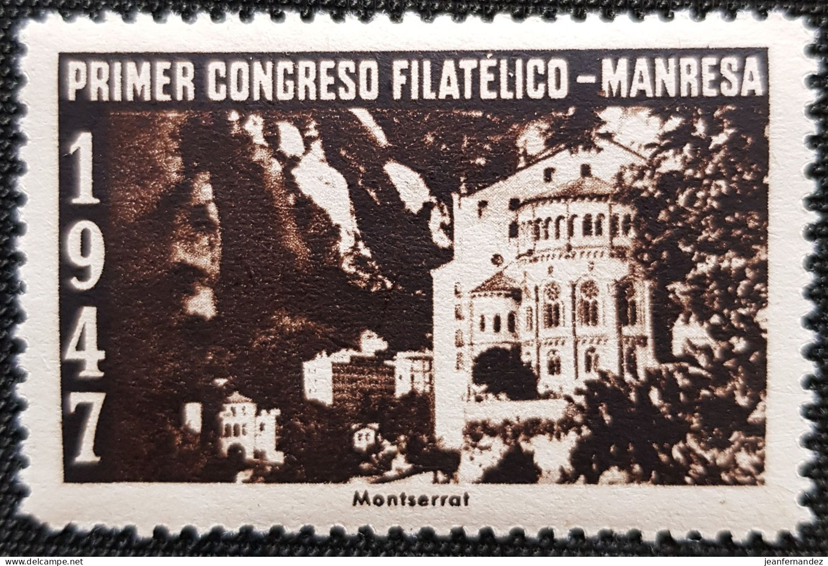 VIÑETAS 1947 Primer Congreso Filatélico, MANRESA Neuf Sans Trace De Charnière - Liefdadigheid