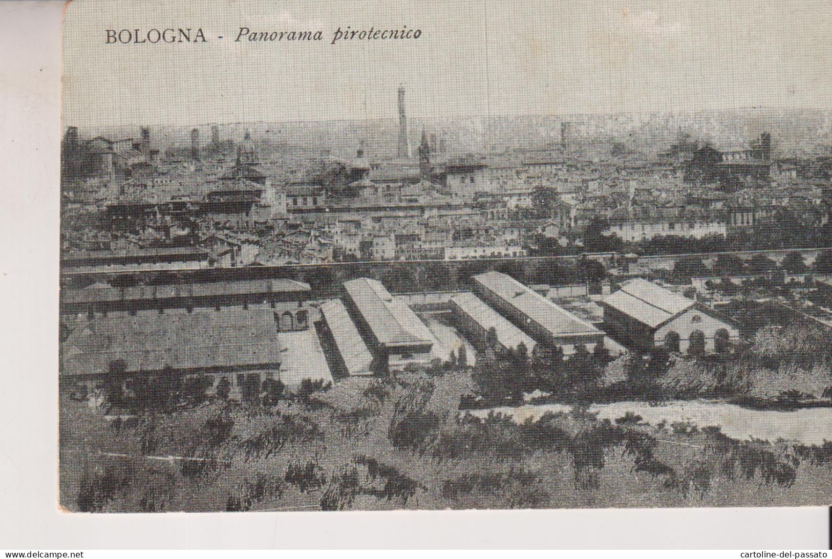 BOLOGNA  PANORAMA PIROTECNICO  VG  1929 - Bologna