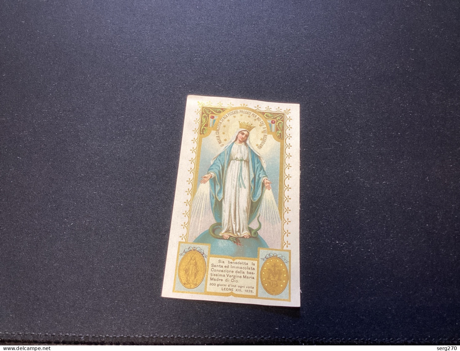 Image, Pieuse Image Religieuse, 1900 Sia Benedetta La Santa Ed Immacolata Concezione Della Beatissima Vergine Maria Madr - Devotion Images