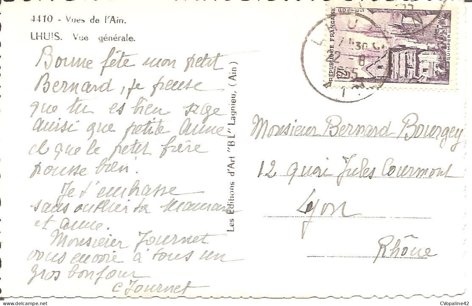 LHUIS (01) Vue Générale En 1955 (Vues De L'Ain)  CPSM PF - Non Classés