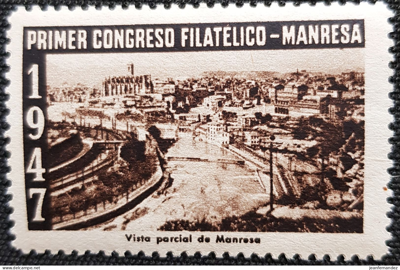 VIÑETAS 1947 Primer Congreso Filatélico, MANRESA Neuf Sans Trace De Charnière - Liefdadigheid